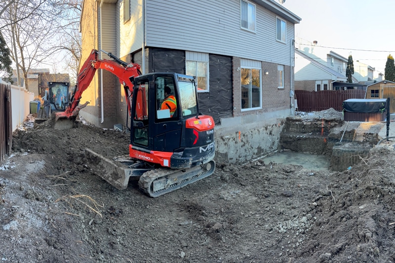 Excavation résidentielle à Terrebonne.